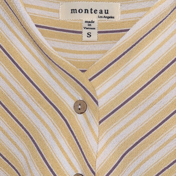 ** S O L D ** Cropped Front-Tie Button-Down Shirt - Picture 2 of 2